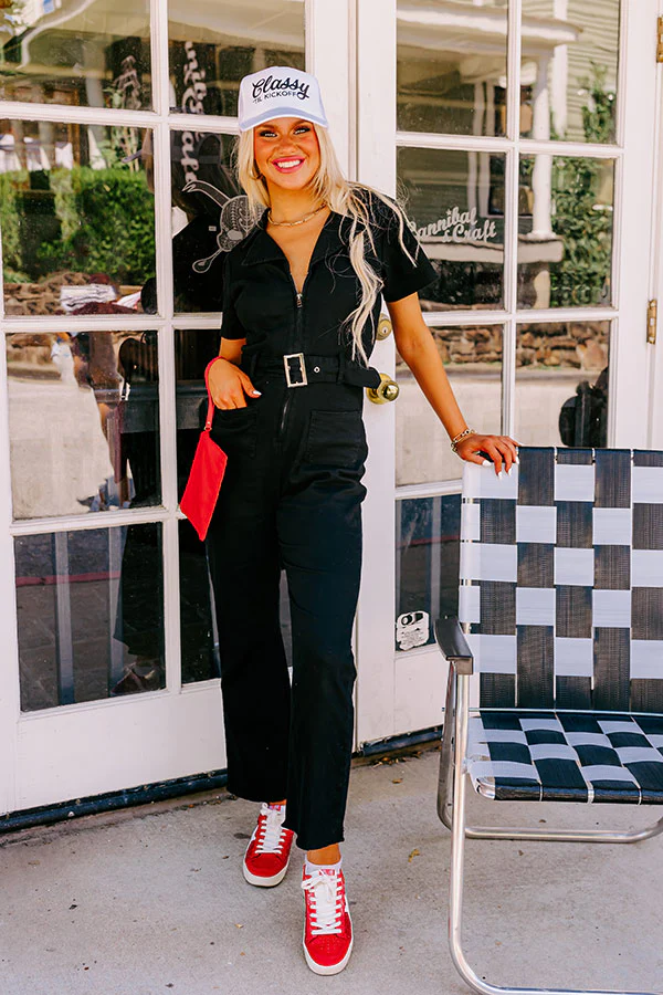 Major Charisma Denim Jumpsuit In Black - Image 2
