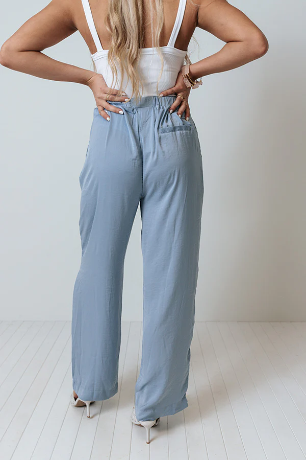 Major Milestone High Waist Pants In Sky Blue - Image 8