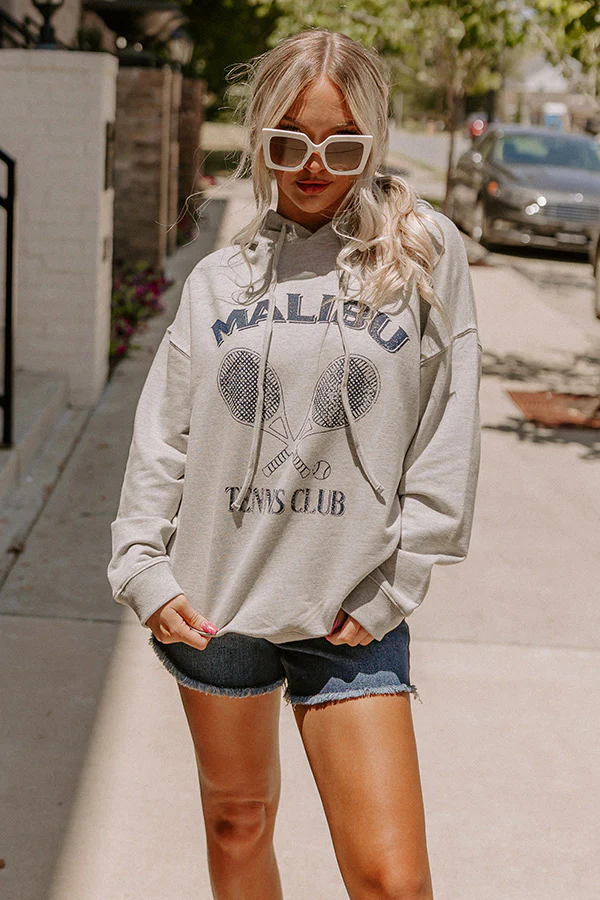 Malibu Tennis Club French Terry Graphic Hoodie Top - Image 10