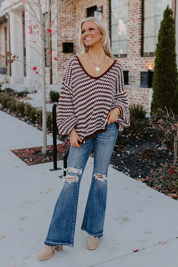 Manifest It Knit Sweater In Chestnut - Image 2