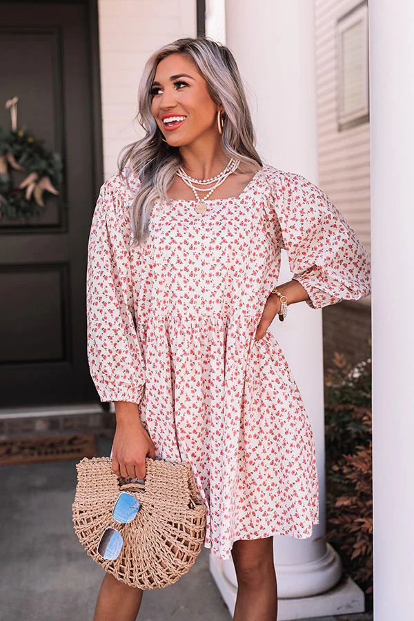 Market Flowers Shift Dress In Pink - Image 2