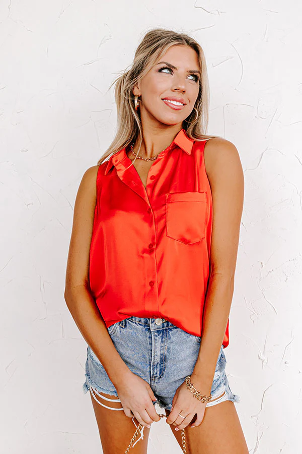 Martini Nights Shift Top In Scarlet - Image 2