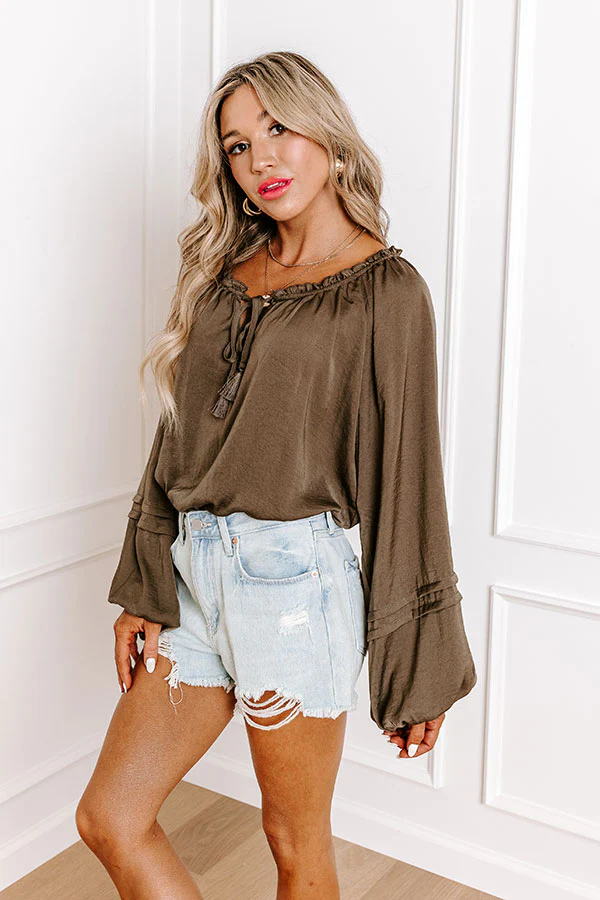 Midtown Mod Bodysuit in Martini Olive - Image 3