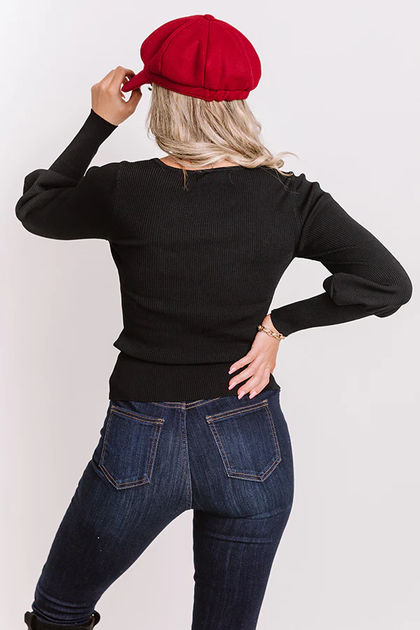 Mod Squad Ribbed Top in Black - Image 4