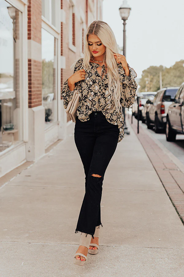 Moody Vibes Shift Top in Black - Image 2