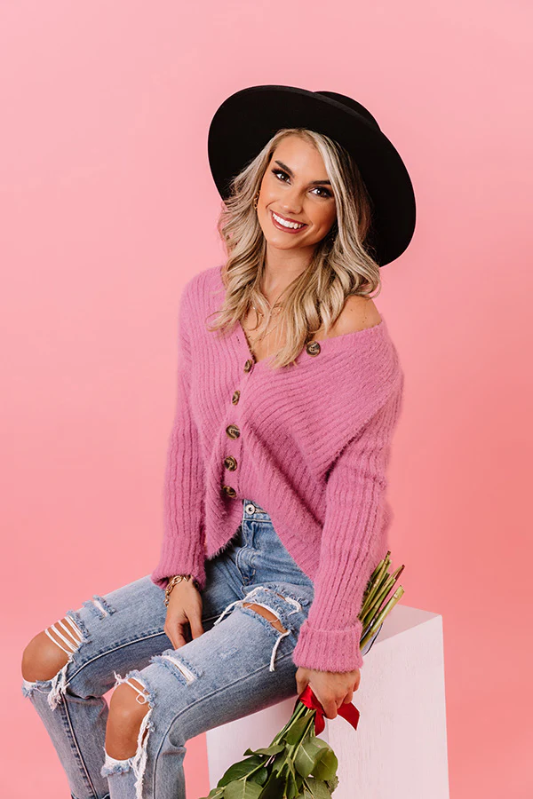 Never Let You Down Button Up Top In Violet - Image 6