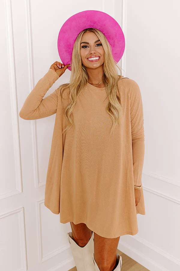 New Chapter Tunic Dress In Iced Latte - Image 4