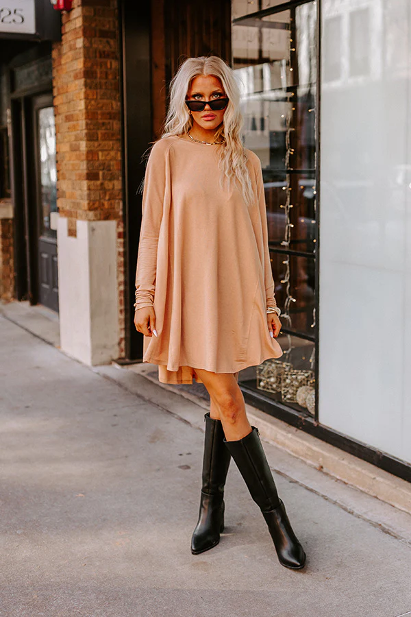 New Chapter Tunic Dress In Iced Latte - Image 8