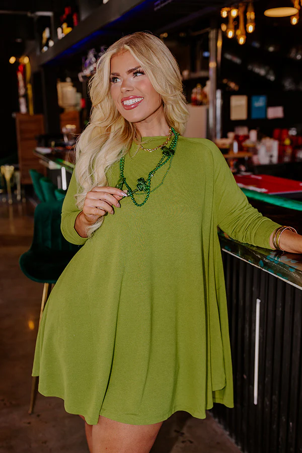 New Chapter Tunic Dress in Lime Curves - Image 3