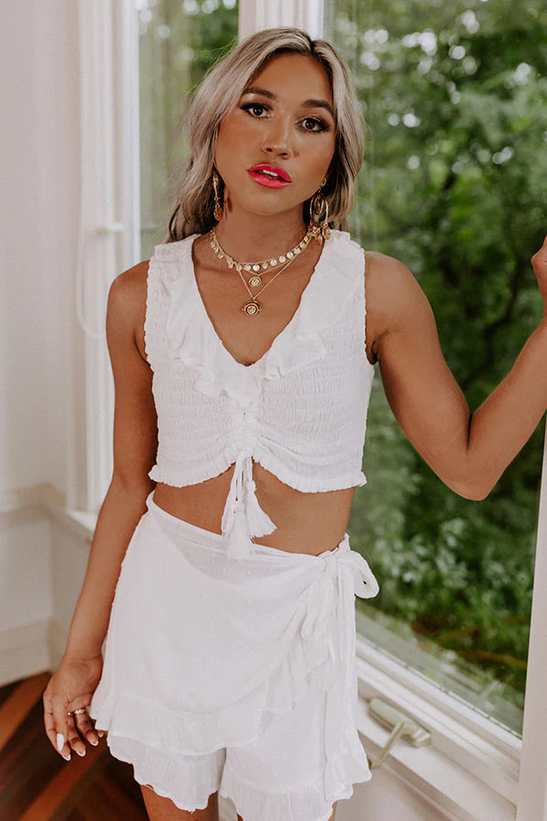 New Playlist Smocked Crop Top - Image 7