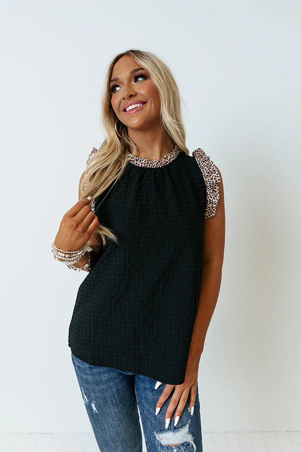 New Timezone Shift Top In Black - Image 3