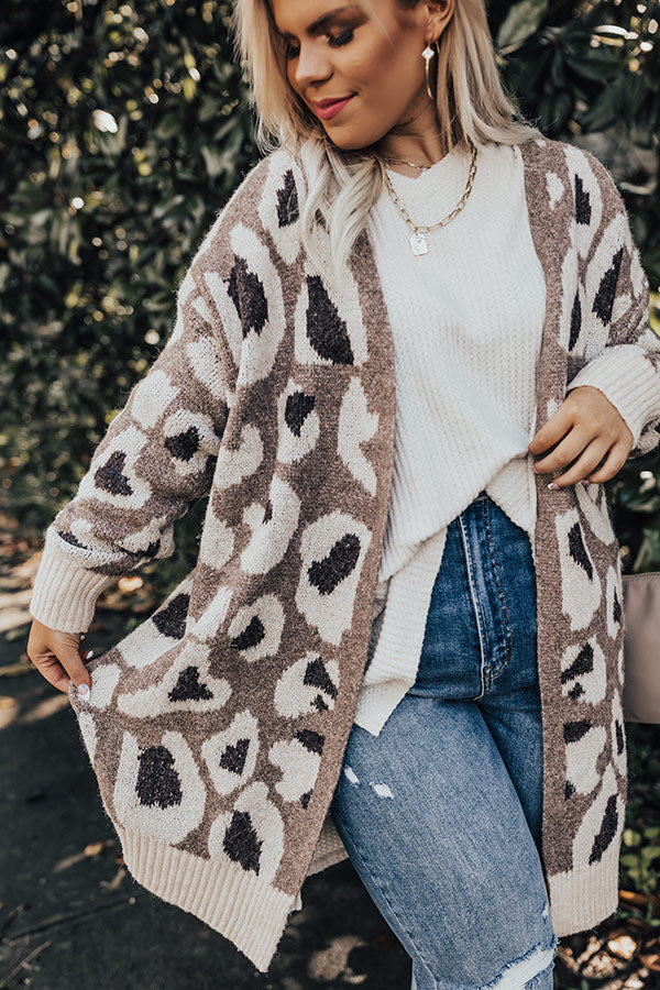 Northern Chill Leopard Cardigan In Mocha Curves - Image 6