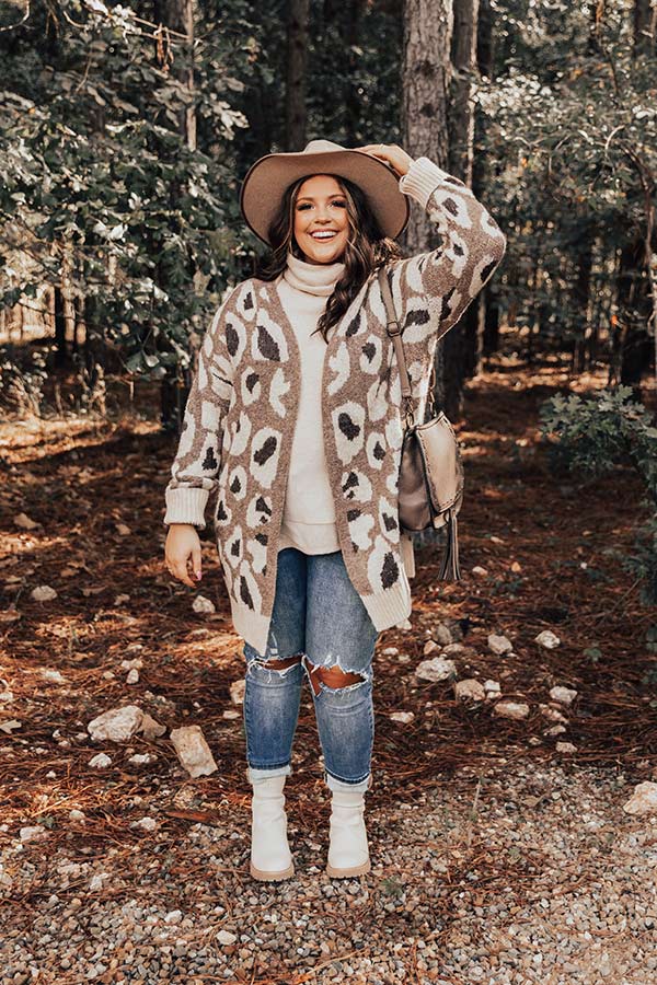Northern Chill Leopard Cardigan In Mocha Curves - Image 8