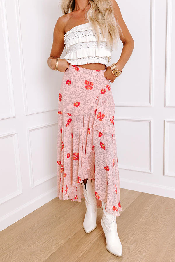 Only Sunshine Floral Skirt in Rose Quartz - Image 2