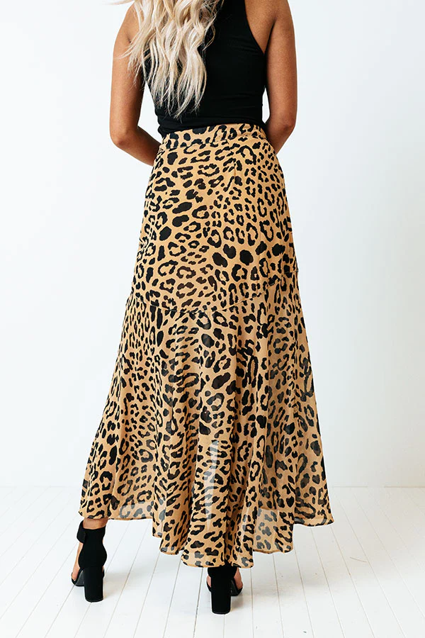 Only Sunshine Leopard Skirt In Iced Mocha - Image 7