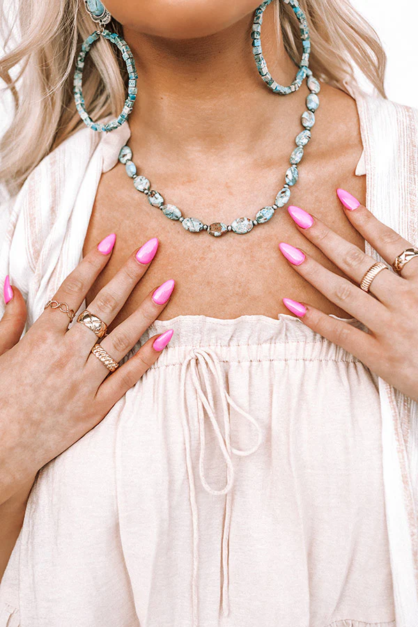 Palm Springs Please Turquoise Necklace - Image 2
