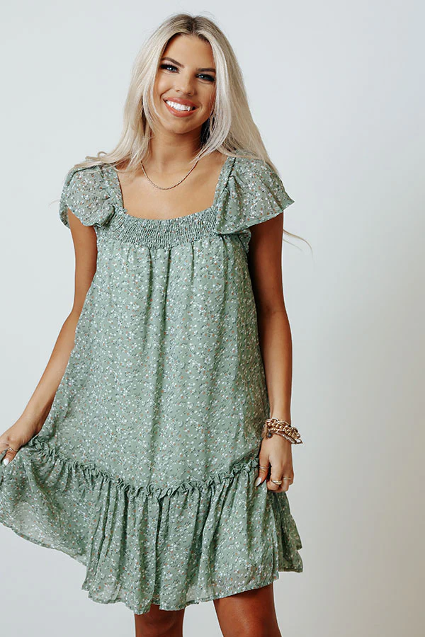 Parade Pretty Shift Dress In Sage - Image 3