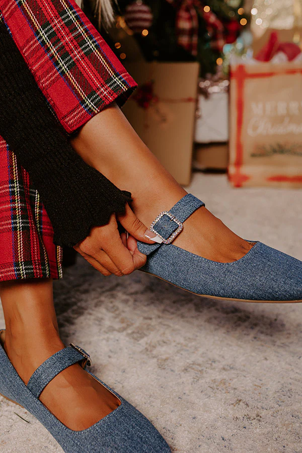 Paris Dreaming Denim Flat in Medium Wash - Image 4