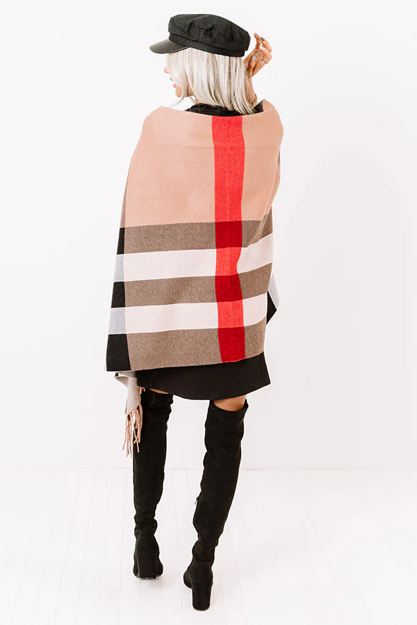 Paris Promises Poncho In Iced Latte - Image 4