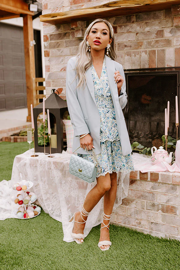 Parisian Perfection Blazer In Sky Blue - Image 2