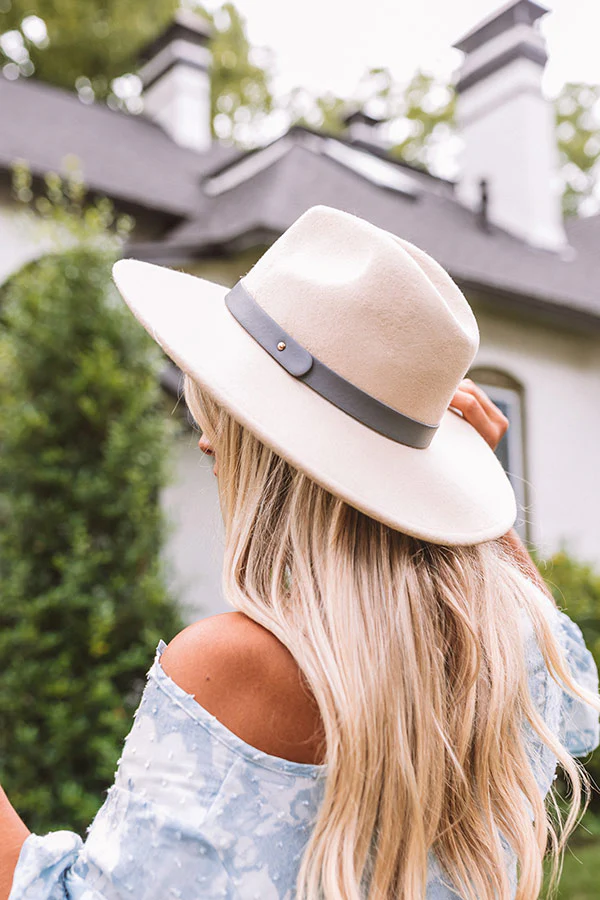 Pass The Prosecco Wool Hat In Beige - Image 4