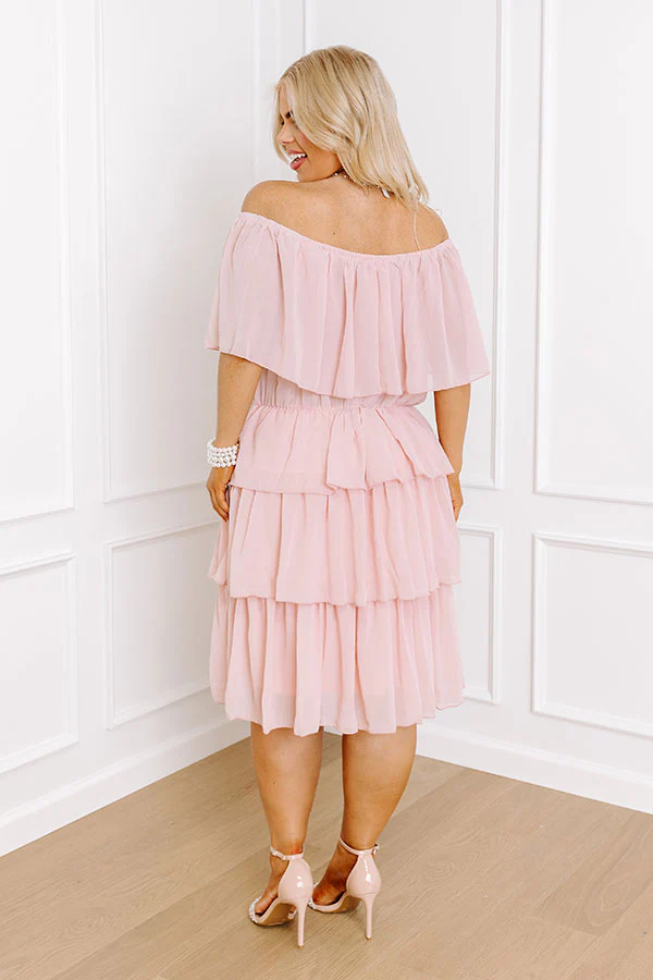 Passion For Pinot Ruffle Dress In Pink - Image 2