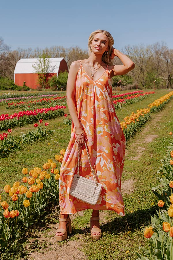 Picking Petals Maxi In Orange - Image 3