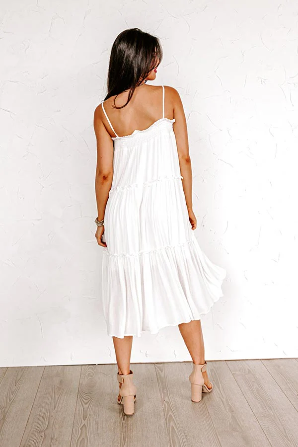 Poolside Dip Midi In White - Image 2