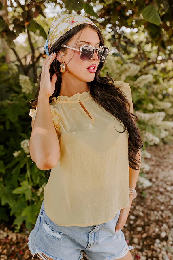 Prettiest Smile Shift Top In Yellow - Image 4