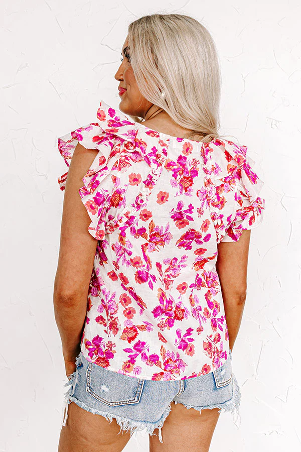 Pretty City Floral Shift Top - Image 4