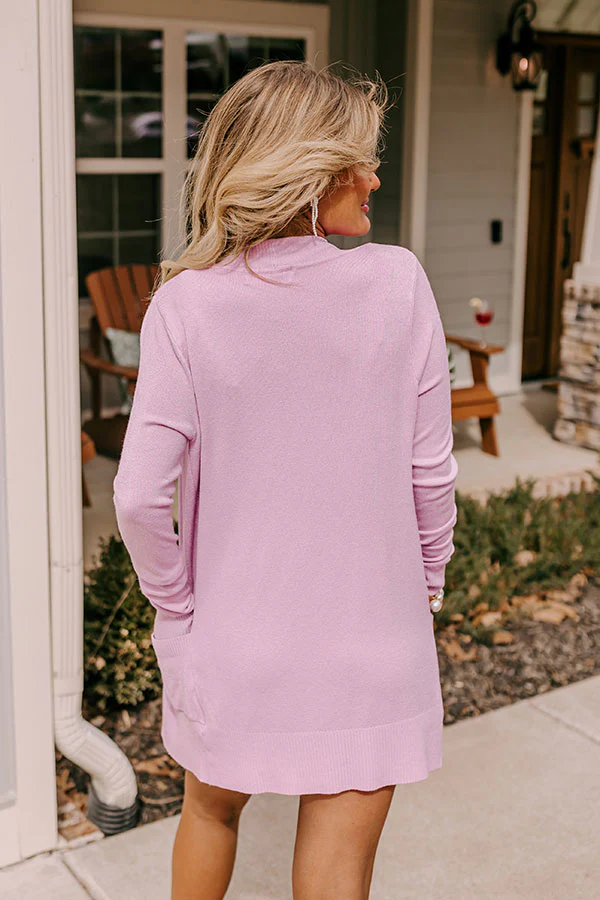 Pulling It Together Cardigan In Dusty Purple - Image 2