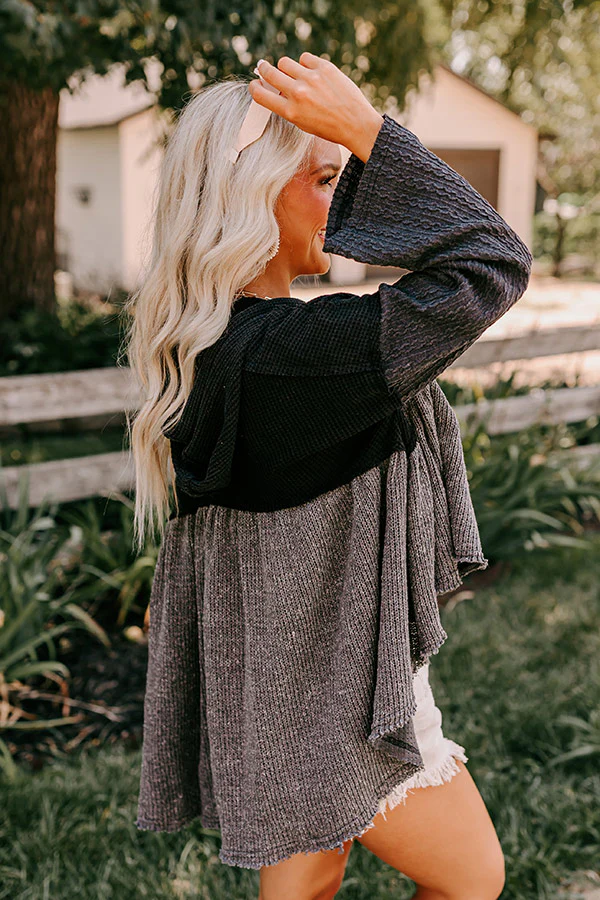 Pumpkin Spice Feels Knit Sweater in Black - Image 7