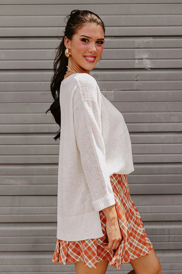 Reaching For Something Knit Sweater In Ivory - Image 6