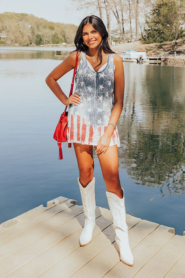 Red, White, And Blessed Shift Tank - Image 2