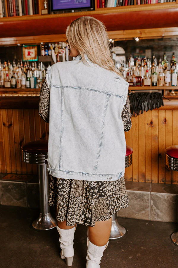 Risen The Addison Distressed Denim Vest Curves - Image 7