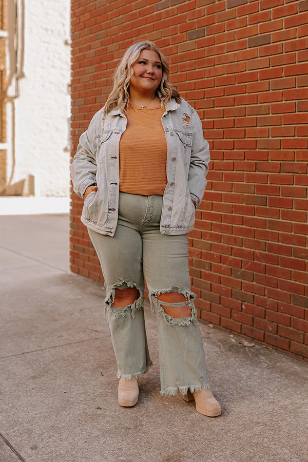 Risen The Kimora Distressed Denim Jacket Curves - Image 5