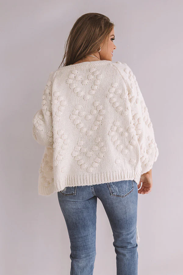 Romantic Mood Knit Cardigan in Cream - Image 5
