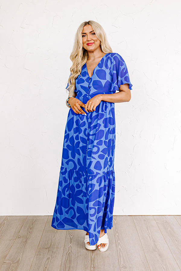 Sailboat Soiree Maxi in Royal Blue - Image 4