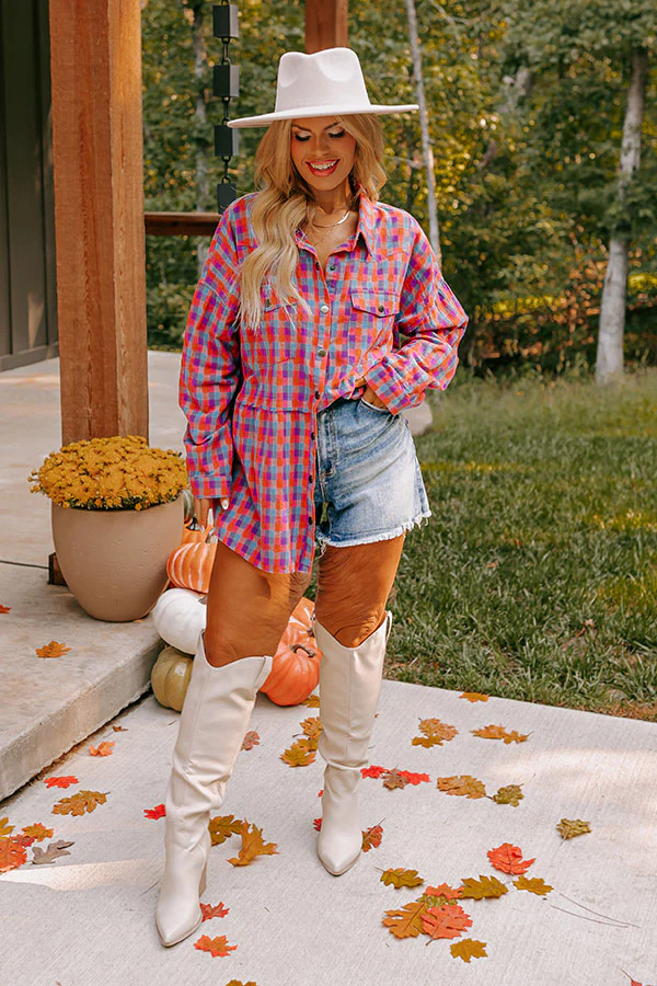 Save Your Seat Plaid Tunic Curves - Image 2