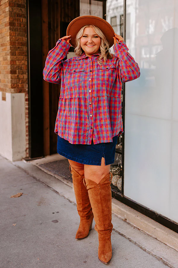 Save Your Seat Plaid Tunic Curves - Image 5
