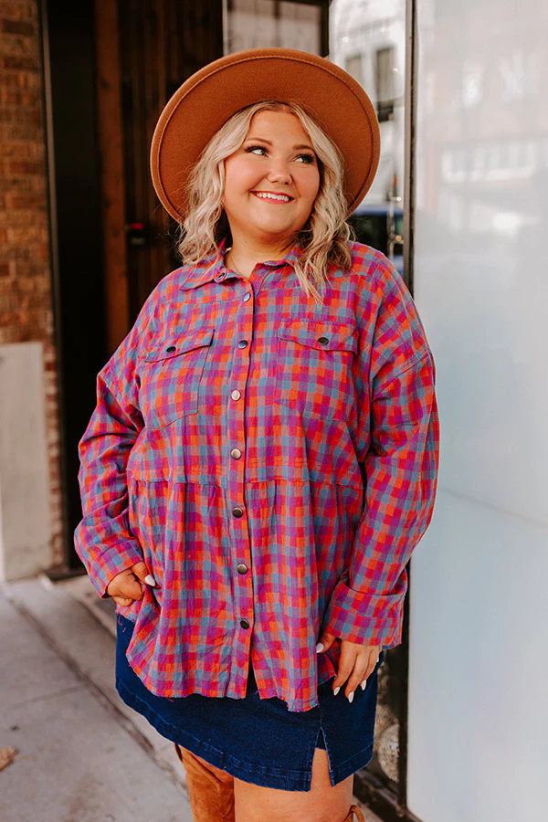 Save Your Seat Plaid Tunic Curves - Image 6
