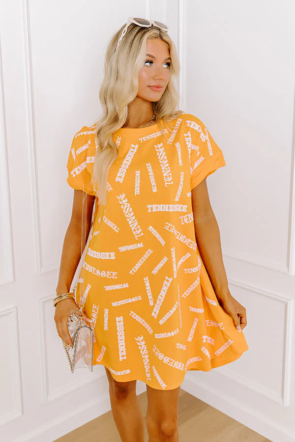 School Spirit Sequin Embroidered Mini Dress in Tennessee - Image 3