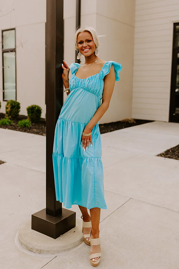 Seaside Serenity Midi In Sky Blue - Image 4