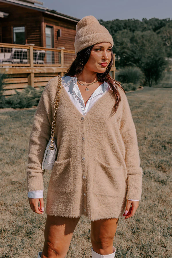 Seasonal Snuggles Eyelash Knit Cardigan - Image 6