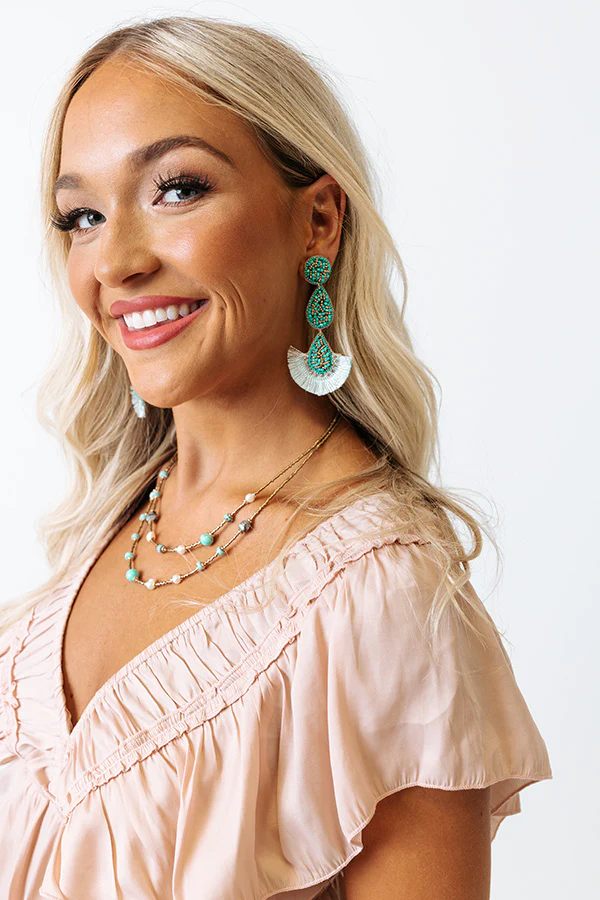 Share The Love Babydoll Top In Light Peach - Image 3