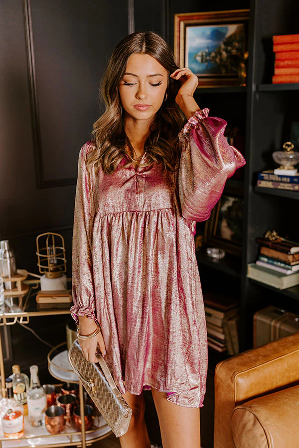 Shine Bright Metallic Mini Dress - Image 2