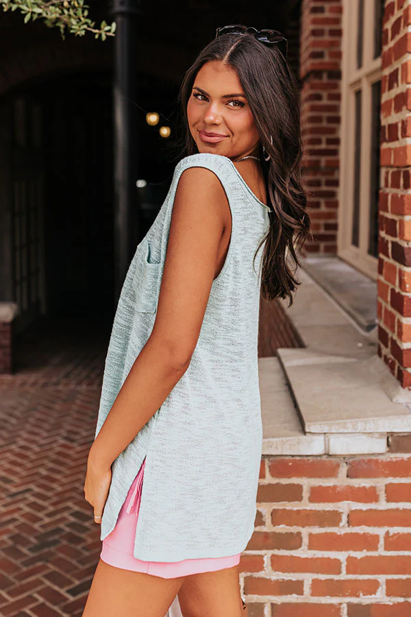 Shoreline Sanctuary Knit Top In Ocean Wave - Image 4