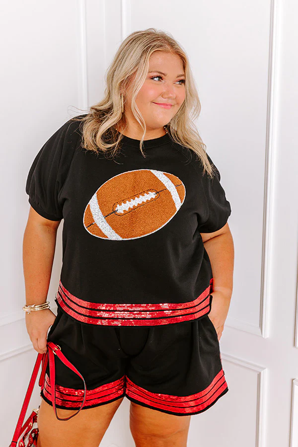 Sideline Social Embroidered Top in Black Curves - Image 4