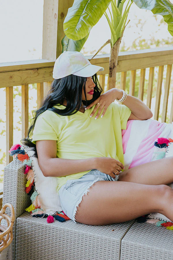 Simple Euphoria Shift Tee In Neon Yellow - Image 4