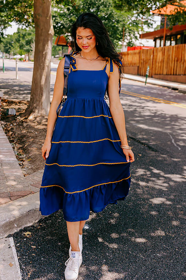 Simply Glowing Midi in Navy - Image 4